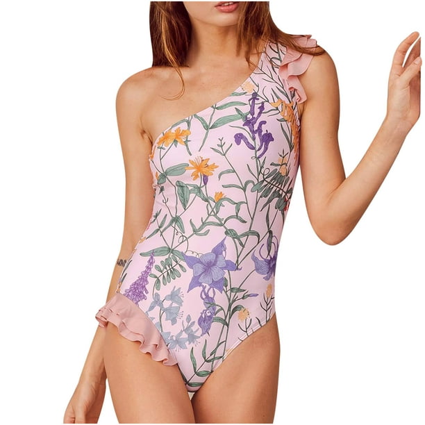 EQWLJWE Lucky! 2023 Summer Women Suit Women's French Retro One-piece  Swimsuit Female Belly Cover Slimming Swimsuit Print (with Chest Pad No  Steel Bracket) 