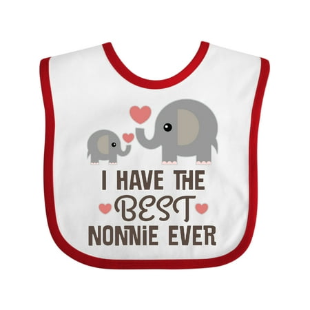 

Inktastic I Have the Best Nonnie Ever Grandson Granddaughter Gift Baby Boy or Baby Girl Bib