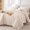 01 - Beige, variant on 7-Piece Queen Comforter Set, Seersucker Bed in a Bag All Season Luxury Bedding with Comforter, Sheets, Pillowcases & Shams, Ivory