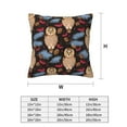 thumbnail image 2 of Throw Pillow Covers, Pinecone Owl Brown Soft Square Pillow Cases with Invisible Zipper for Couch Bed Sofa, Farmhouse Fall Home Decor 20"x20", 2 of 7