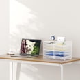 thumbnail image 6 of 12 Compartments Paper Organizer for Desk, Mesh Literature Organizer, Mail File Sorter Tray with Handle, Desktop Mailbox for Office Classroom Home - White, 6 of 6