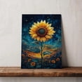 thumbnail image 5 of Sunflower Flower Canvas Wall Art 8x12 inches - Rustic Sunflower Flower Watercolor Wall Art Canvas Botanical Painting for Bedroom Decor, 5 of 5