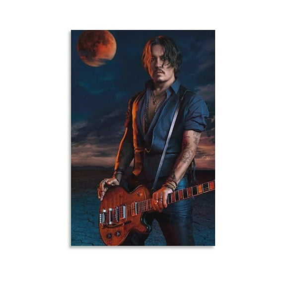 Johnny Depp Canvas Poster Room Aesthetic Poster Print Art Wall Painting Canvas Posters Gifts Modern Bedroom Decor 24x36inch(60x90cm)