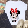 thumbnail image 3 of Serie Disney Mickey Minnie Anime Ropa Camiseta de algodón Niño Niño Niña Casual Verano Blanco Rosa Niños Camiseta Bebé Camisetas Kawaii, 3 of 5