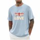 thumbnail image 1 of Tops para hombre, blusas y camisas de cuello redondo y manga corta para hombre, blusas casuales de moda con cuello redondo y manga corta para hombre, blusas de poliéster para hombre, 1 of 4