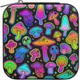 thumbnail image 2 of Leather Jewelry Box Psychedelic Mushroom Portable Mini Jewelry Storage Bag for Travel, Small Ring Case Earrings Organizer Necklaces Box for Women Girls Women Gifts, 2 of 7