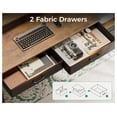 thumbnail image 6 of Computer Desk with 4 Drawers, 55 Inch Office Desk with Printer Shelf & Built-in Power Outlet, Work Desk with Monitor Shelf for Home Small Spaces, Rustic Brown, 6 of 8