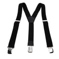 thumbnail image 1 of Mens Suspenders Strong Fixability Adjustable Beautiful Practical Fashionable Metal Clip Wide Suspenders for Formal PartyBlack, 1 of 5