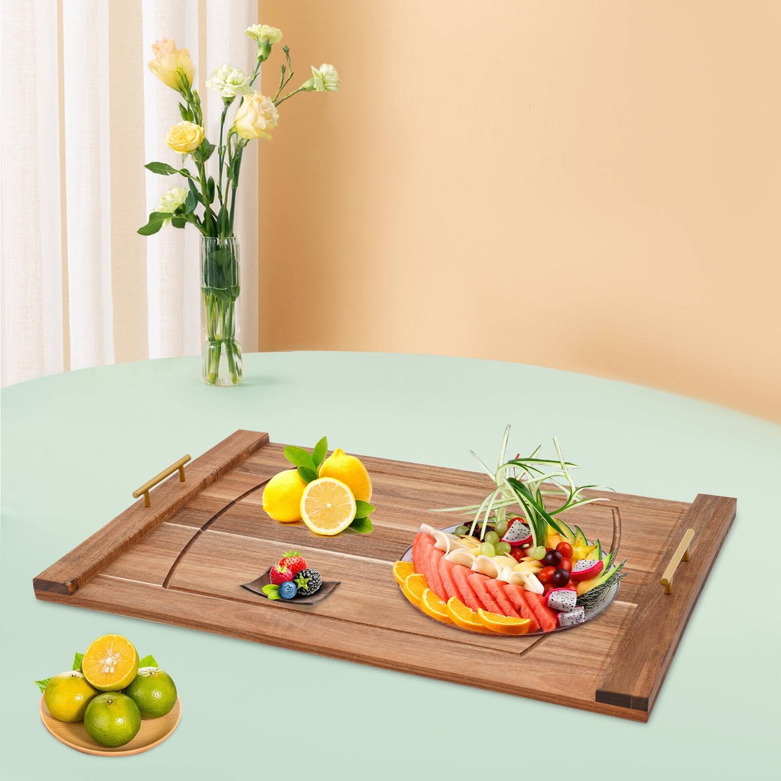 Stove Top Cover 30"x22" Wood Noodle Board with Handles, Natural Cooking Oil Coating, Heavy Duty Stove Cover for Gas/Electric Stove, Extra Counter Space for Kitchen, RV, Apartment
