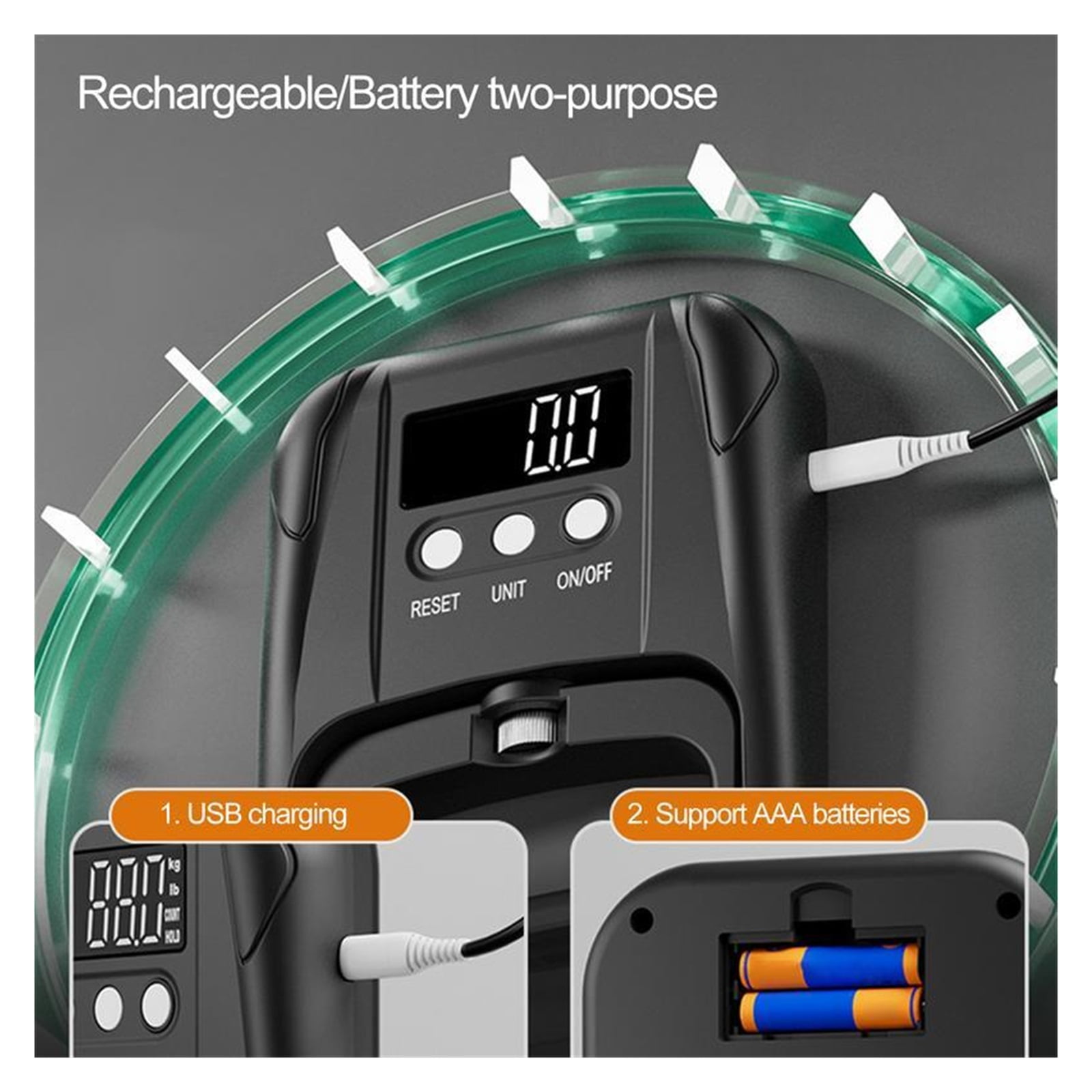 Fitness Grip Strength Tester Electronic Grip Dynamometer 265Lbs/120Kg Digital Hand Dynamometer Intelligent Grip Strength Meter