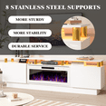 thumbnail image 4 of BOSSIN Fireplace TV Stand with 36" Electric Fireplace for Living Room,LED Light Entertainment Center,2 Tier TV Console Stand for TVs Up to 90", 4 of 7