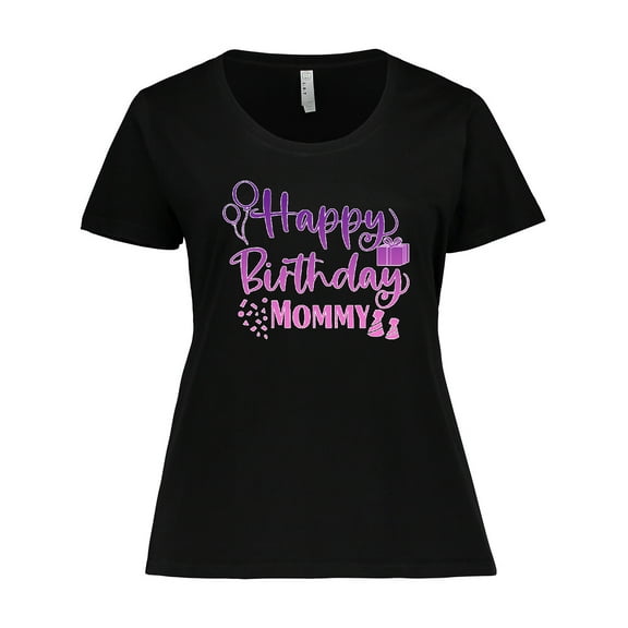 Inktastic Purple Happy Birthday Mommy Women's Plus Size T-Shirt