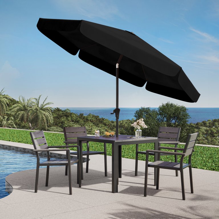 corliving gray black patio umbrella stand Square escape the sun Patio Umbrellas | Outdoor Furniture