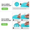 thumbnail image 3 of Physical balance therapy ball, thickened yoga ball ballet ball, for yoga fitness training, 3 of 5