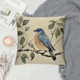 thumbnail image 2 of Spring Summer Birds Decorative Throw Pillow CoversChickadee Goldfinch Bluebird Porch Outdoor Home Decor, Sparrow Branches Vintage Couch Cushion Case, 2 of 5