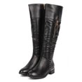 thumbnail image 5 of New Women DbDk Arica-1 Knee High Leatherette Almond Toe Stud Riding Boot Size, 5 of 5
