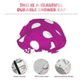 thumbnail image 3 of Kdxio Purlpe And White Polka Dot Print Shower Cap for Women,Elastic and Reusable,Double Waterproof Layers Bathing Hat, 3 of 6