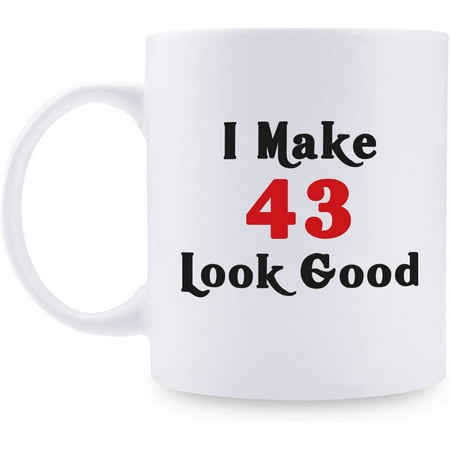 

43rd Birthday Gifts for Women - 1978 Birthday Gifts for Women Funny Coffee Mug 43 Year Old Birthday Gifts for Mom Wife Friend Aunt Sister Cousin Coworker Her - 11oz