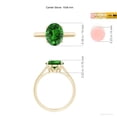 thumbnail image 6 of ANGARA Lab Grown 2.25 Ct Oval Solitaire Emerald Cocktail Ring for Women in 14K Yellow Gold (Size-10x8mm) | May Birthstone, Birthday, Anniversary, Jewelry Gift for Women | Lab-Grown Emerald Ring, 6 of 9