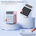 thumbnail image 4 of YAOMOBB Anti-slip Design Calculator Retro Round Keys Calculator Lightweight Mechanical Switch Calculator with Cute 12 Digit LCD Display for Comfortable Operation, 4 of 6