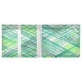 thumbnail image 3 of Green and Black Lines 27"x36" Linen Look Cafe Curtain Set with Privacy and UV Protection, 3 of 8