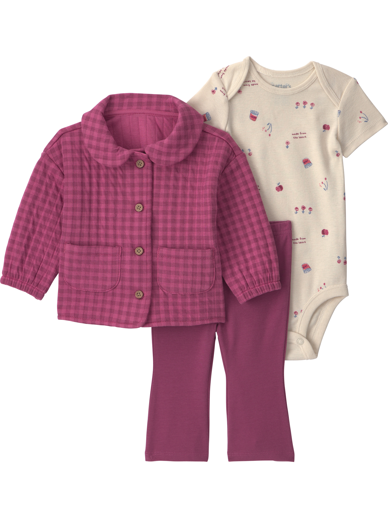 Carter's Child of Mine Baby Girl Cardigan Outfit Set photo 1