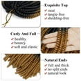 thumbnail image 2 of 8 Inch Spring Twist Hair,Synthetic Braiding Hair Extensions for Woman Girls Spring Twist Crochet Braids, Fluffy Twist Hair Ombre Crochet Braids Synthetic Braiding Hair Extensions, 2 of 6
