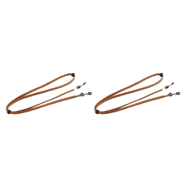 Transemion Eyeglass Strap Non- for Slip Stretchy Universal Rope Eyewear Sports Retainer Light Brown 26.77 Inch 2Set