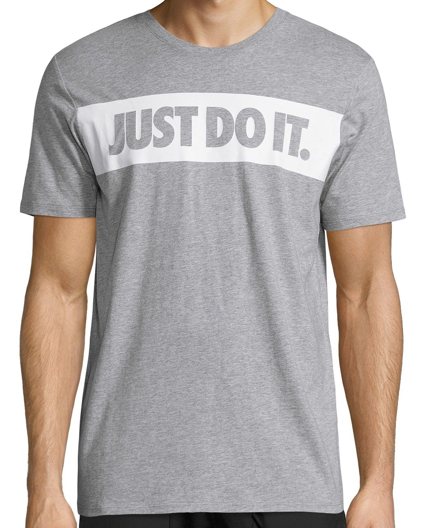 Nike - Nike NEW Gray Mens Size Small S Just Do It Slogan Graphic Tee T ...