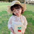 thumbnail image 3 of Lovely Children Summer Straw Small Crossbody Bags Set Princess Baby Girls Mini Beach Shoulder Bag Daisy Kids Purse Coin Wallet, 3 of 5