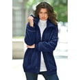 thumbnail image 6 of Roaman's Women's Plus Size High Collar Teddy Fleece Bomber, 6 of 6