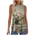 thumbnail image 2 of ICHUANYI Womens Tank Tops Loose Fit Casual Sleeveless Tops Non-Positioned Print Trendy Summer Tops Clothes Outfits, 2 of 6