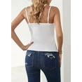 thumbnail image 5 of Asyoly Womens Top Summer V Neck Spaghetti Strap Lace Camisole Casual Sleeveless Tank Tops Shirts S-2XL, 5 of 6