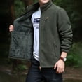 thumbnail image 4 of Men's Softshell Jacket with Thermal Hooded Windproof Outdoor Winter Coat for Hiking Camping, 4 of 6