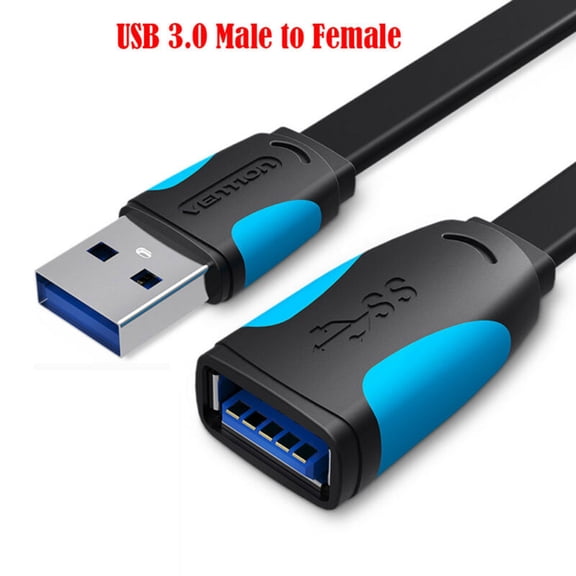 Deyuer 3/2/1.5/1/0.5m USB 3.0 Male to Female Extension Cable High Speed Data Sync Cord,3M