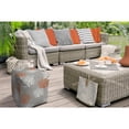 thumbnail image 5 of HomeRoots 17" Gray and White Polyester Cube Coral Indoor Outdoor Pouf Ottoman, 5 of 7