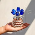 thumbnail image 4 of Ornalrist Crystal Rose Figurines Gifts for Wife Her, Romantic Presents for Women on Anniversary Valentine's Day Mother's Day Birthday Christmas, Glass Collectible Rose Floral Home Decor (Blue), 4 of 11