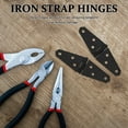 thumbnail image 6 of Dayesque 6-Pack Heavy Duty Iron Shed Strap Tee Hinges with Screws for Outdoor Wood Garden Doors, Fence Gates, and Shed Hardware Accessories, 6 of 8