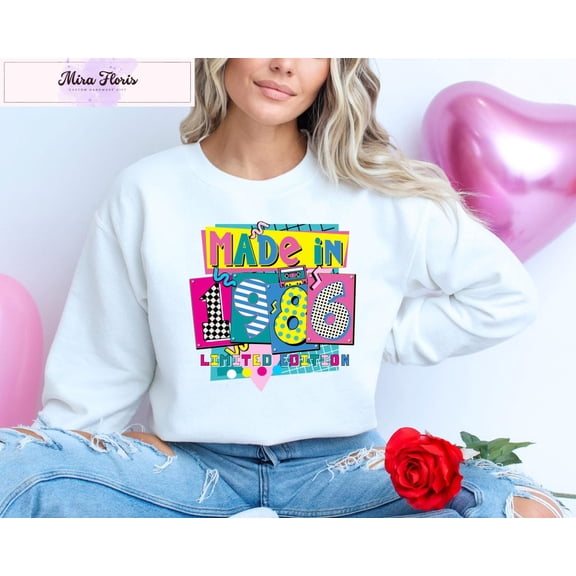 Tee Clo Vintage 1986 Birthday Sweatshirt, 39Th Birthday All Size S-5XL, Full size S-5XL
