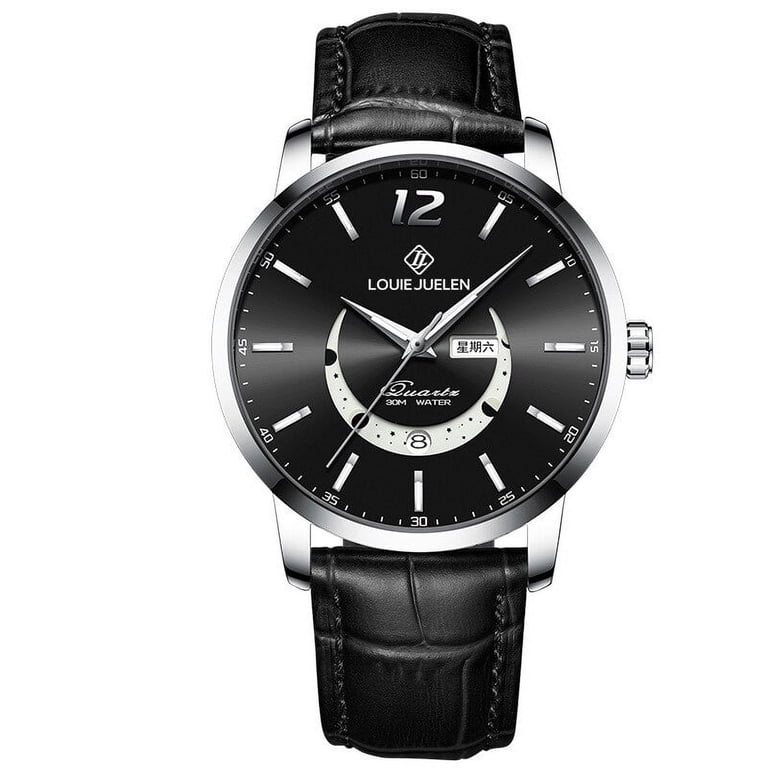 LOUIE JUELEN New Master Moon Phase Luminous Waterproof Brand Wrist