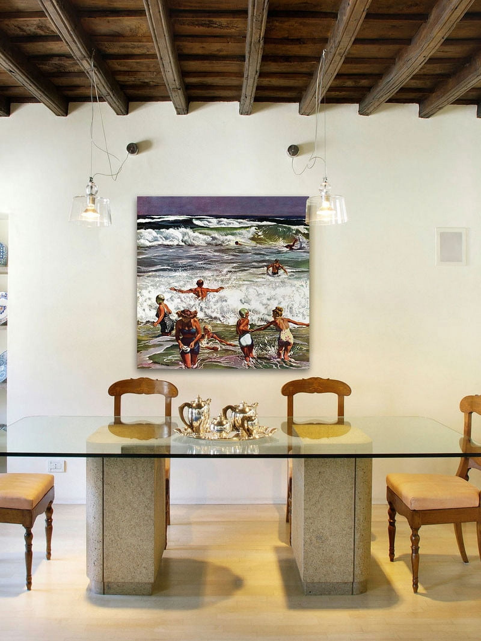 Marmont Hill "Surf Swimming" by John Falter Painting Print on Canvas