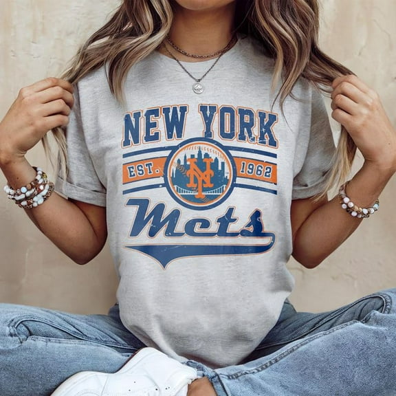 Retro New York M.ets EST.1962 Shirt, Baseball Fan Shirt Men’s And Women’s Graphic Tee 100% Cotton by TBun, Full Sizes S-5XL
