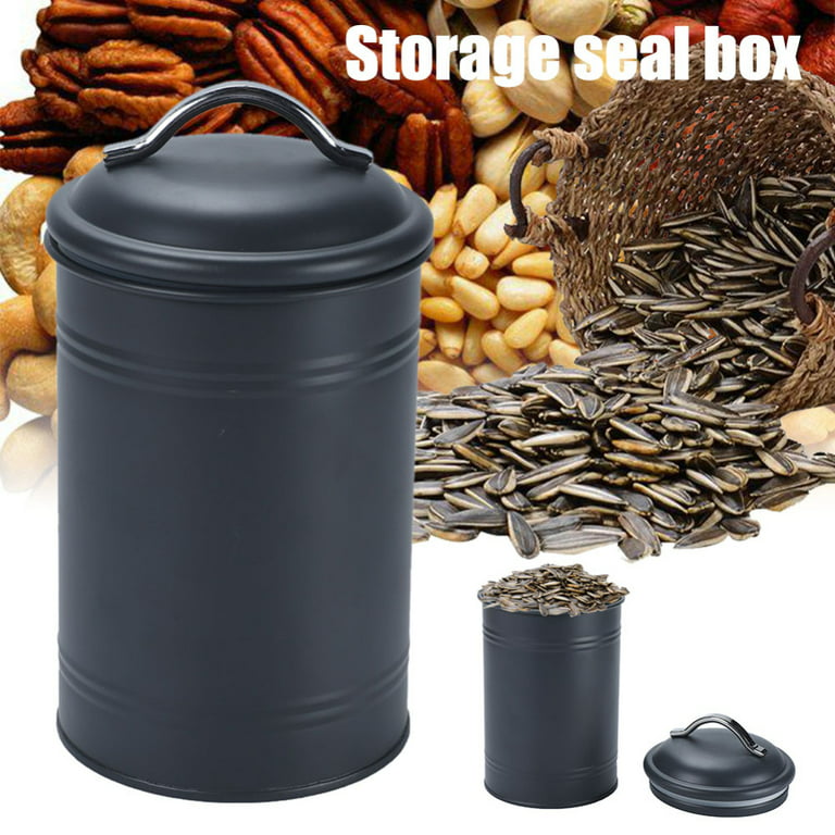 HXAZGSJA Airtight Food Storage Containers with Lids Metal Kitchen Container  for Chips Snacks BPA-Free