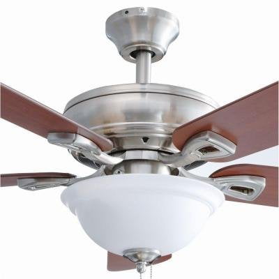 Hampton Bay Rothley 52 In Indoor Brushed Nickel Ceiling Fan With Shatter Resistant Light Shade Walmart Com