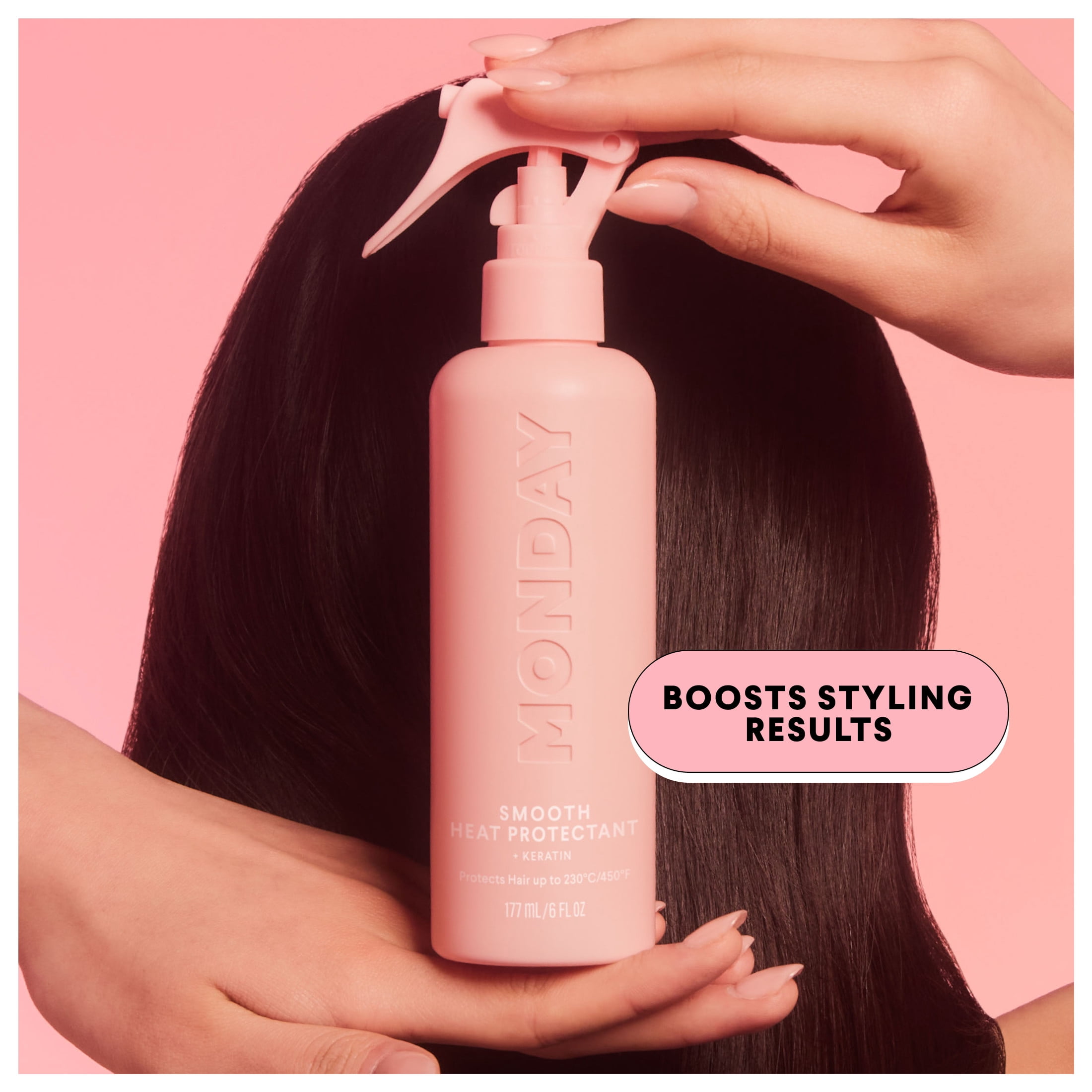 MONDAY Haircare SMOOTH Heat Protectant with Keratin – 6 oz for a Smooth, Polished Finish