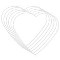thumbnail image 1 of Unique Bargains 9.8' Heart  Dream Catcher Rings, 6 Pcs Metal Macrame Wreath Floral Ring Hoop, Silver Tone, 1 of 6