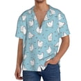 thumbnail image 1 of Fotbe Funny Chicken Camisa Estampada de Manga Corta para Hombre, Casual de Verano, Estilo Playero, Sin Arrugas-4X-Large, 1 of 5