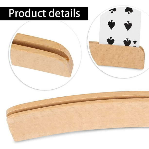 Tarjetero infantil de 2 piezas base de poker de madera tarjetero de madera maciza para personas mayores oso de fresa Electronica Walmart en linea