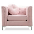 thumbnail image 4 of Glory Furniture Pompano Velvet Upholstered Chair in Pink, 4 of 9