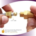 thumbnail image 4 of Tubo de latón Ice Maker Water Line, conector de 3/8 pulgadas, NPT macho x 1/4 pulgadas de compresión, 4 of 6